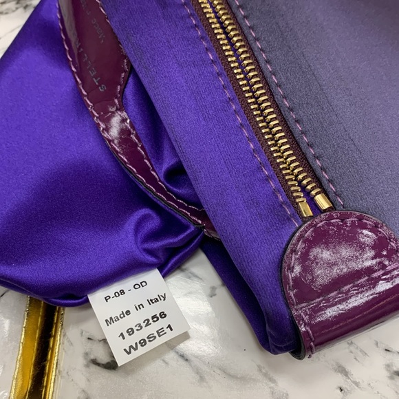 Stella McCartney Purple Satin Clutch Bag - Picture 14 of 16